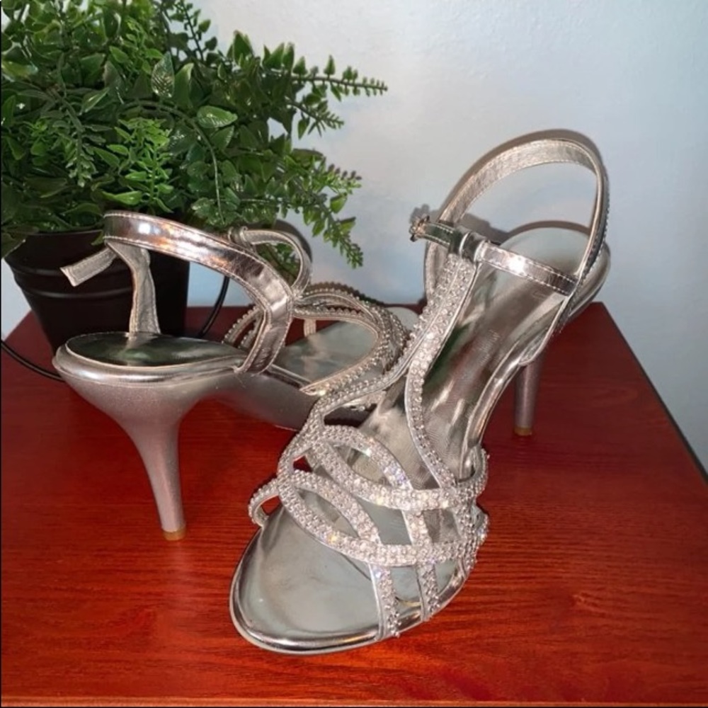 Silver Rhinestone Heels - Picture 4 of 7